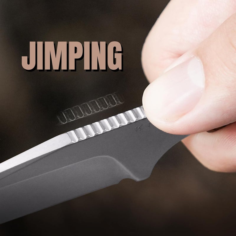 KIZER Muskrat Fixed Blade Knife, 3.15 In S35VN Neck Knife Mkuruti Wood Handle Fixed Blade EDC Knives for Men Women, Outdoor Hunting Hiking Survival Camping Knives with Sheath, 1064A2 - Image 5